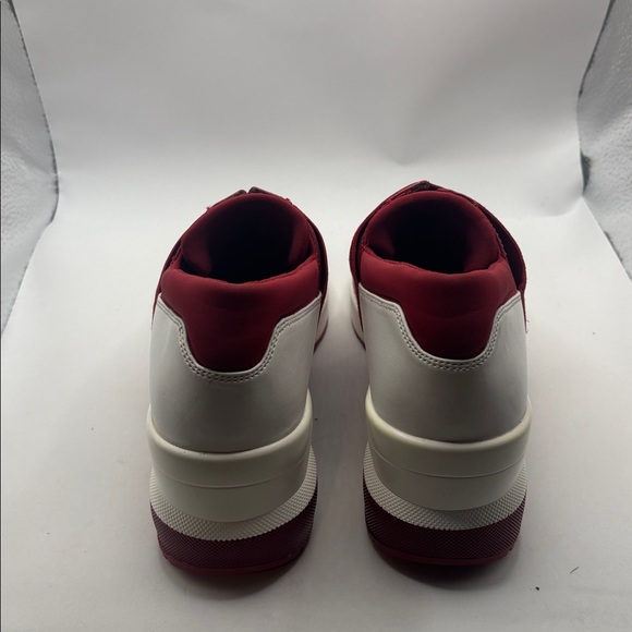 Michael Kors Red & White Platform Sneaker Tennis Shoes SZ 9 wedge casual slip on - Picture 4 of 11